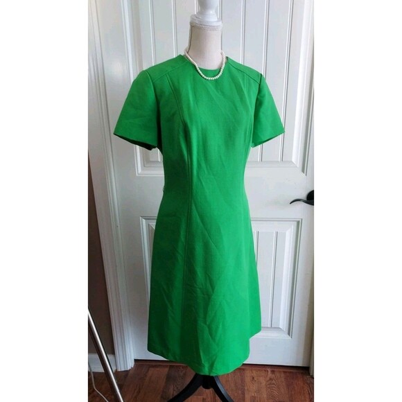 Dresses & Skirts - Vtg 60s Andrew Arkin Green Shift Dress 16 Mod Mad Men Hong Kong Kelly Green MCM